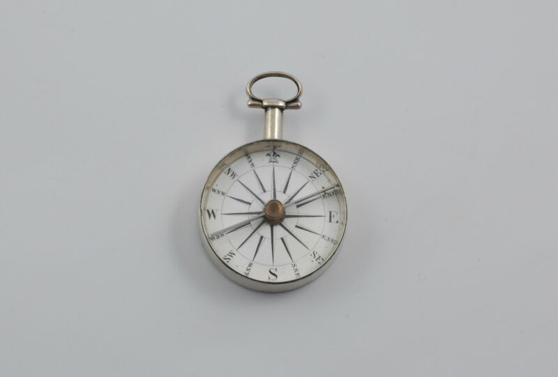 Georgian silver compass, circa 1820 with important later inscription.