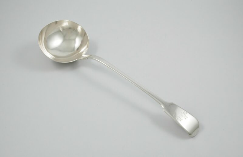 Cape silver soup ladle by Lodewyk Beck. Circa 1820.