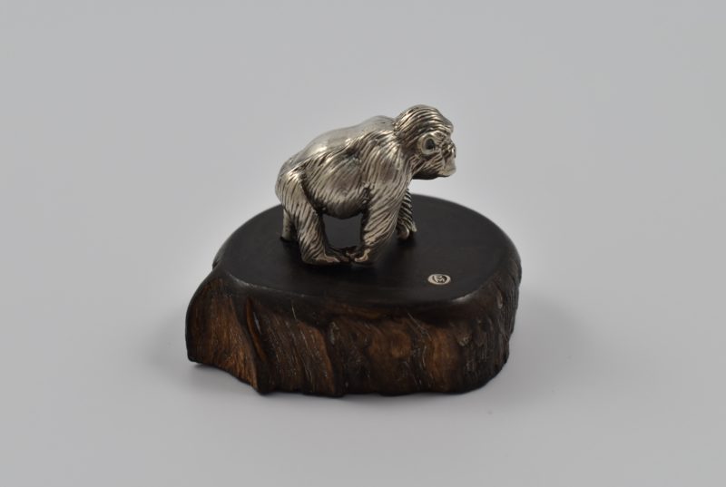 Late 20th century Patrick Mavros silver Mountain Gorilla.