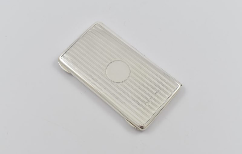 Silver stamp case marked for Birmingham 1911 by Horton & Allday.