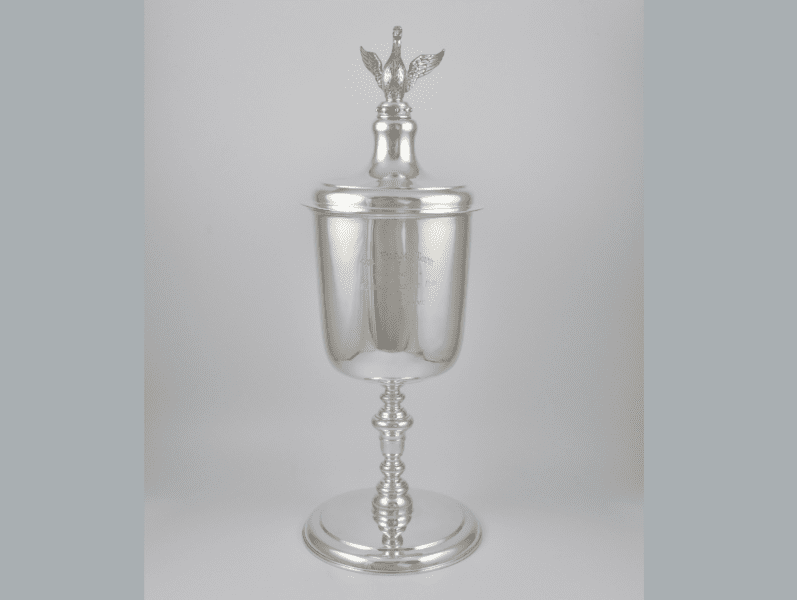 Irish silver cup and cover marked for Dublin 1897 by John Smyth, after ‘The Fownes Cup’ by Thomas Bolton dated 1695.