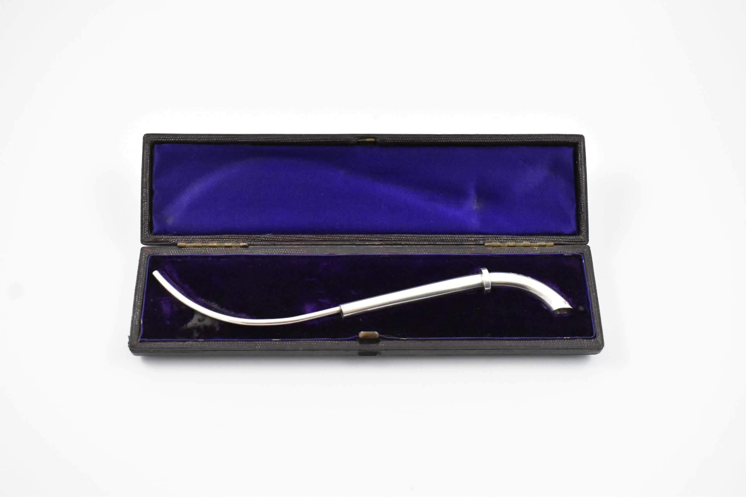 Victorian silver respiratory tube in case marked for London 1877, engraved SANDERMAN’S PATENT FARROW & JACKSON’ by George Fisher. - Image 8