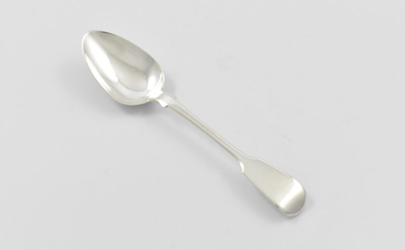Cape silver teaspoon by Johannes Combrink, Circa 1814- 1853.