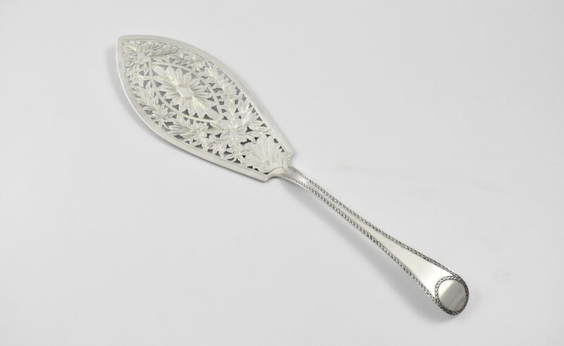 Rare Cape Silver fish slice by Daniel Henrich Schmidt, Circa 1768- 1811.