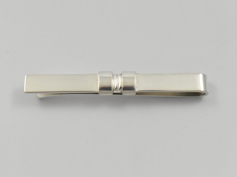 Georg Jensen ‘925’ silver Tie clip No 74A designed by Sigvard Bernadotte with mark used since 1945.