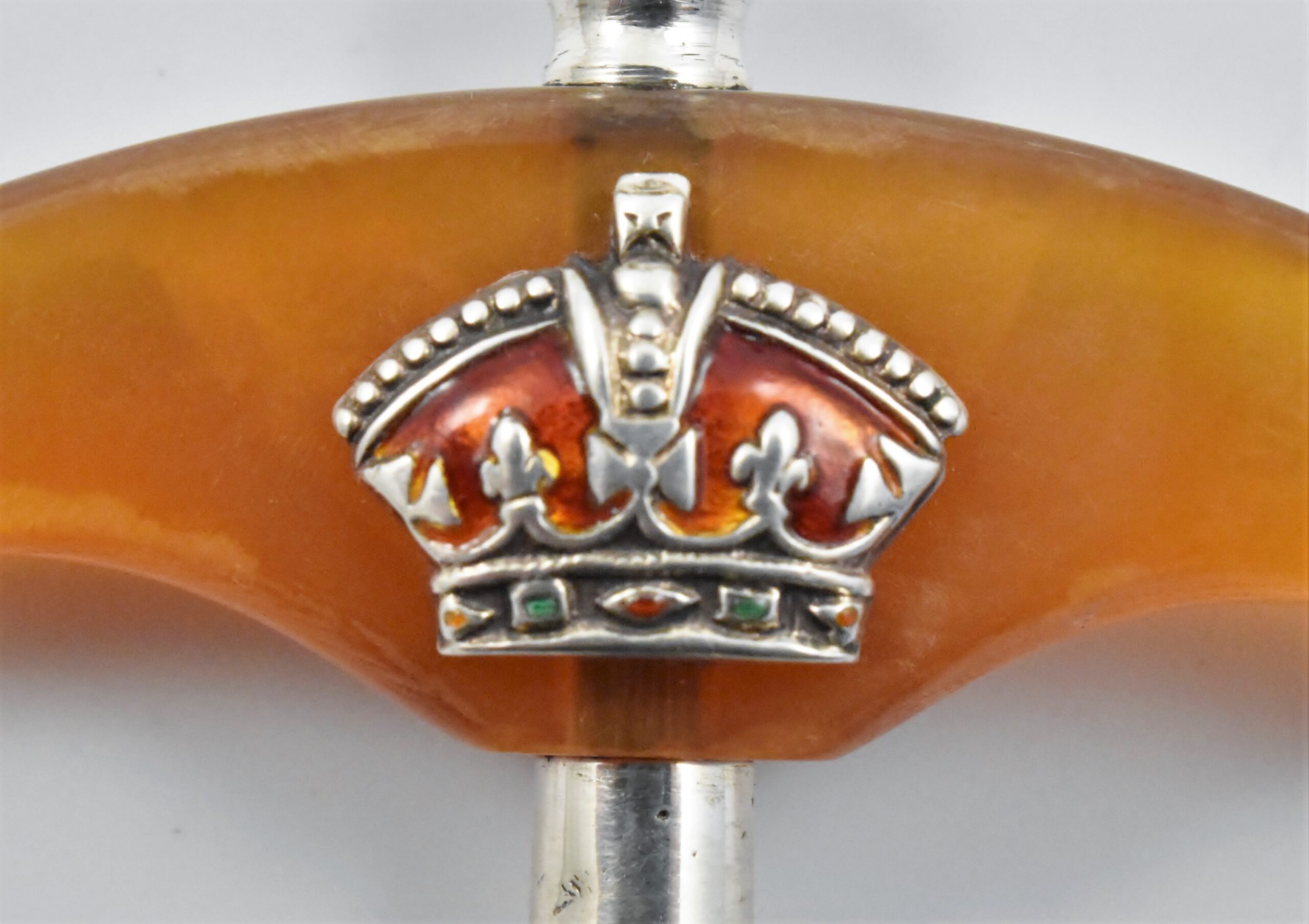 A late 18th century silver straight pull corkscrew with a blonde tortoiseshell handle. - Image 5