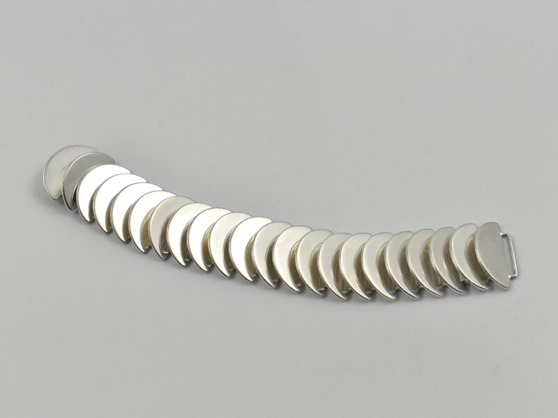 Georg Jensen ‘925’ silver bracelet No 169 designed by Astrid Fog in 1969, with mark used since 1945.