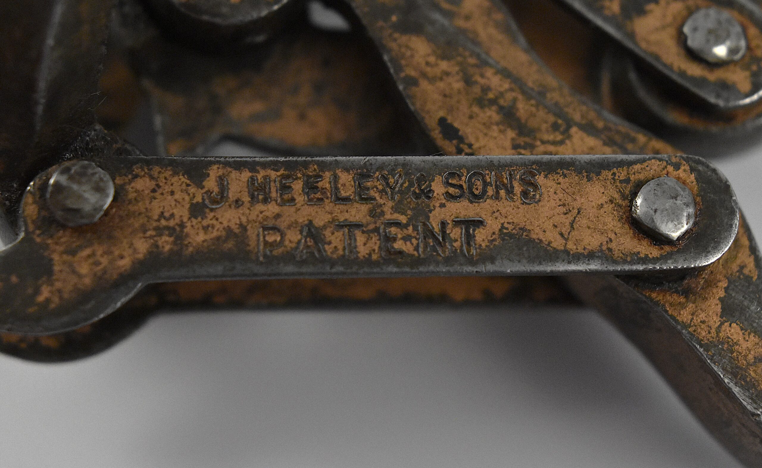 A rare English all steel, gold painted double lever corkscrew known as ‘The Empire’. This example marked “THE EMPIRE” and “J. HEELEY & SONS PATENT” on both sides. - Image 5
