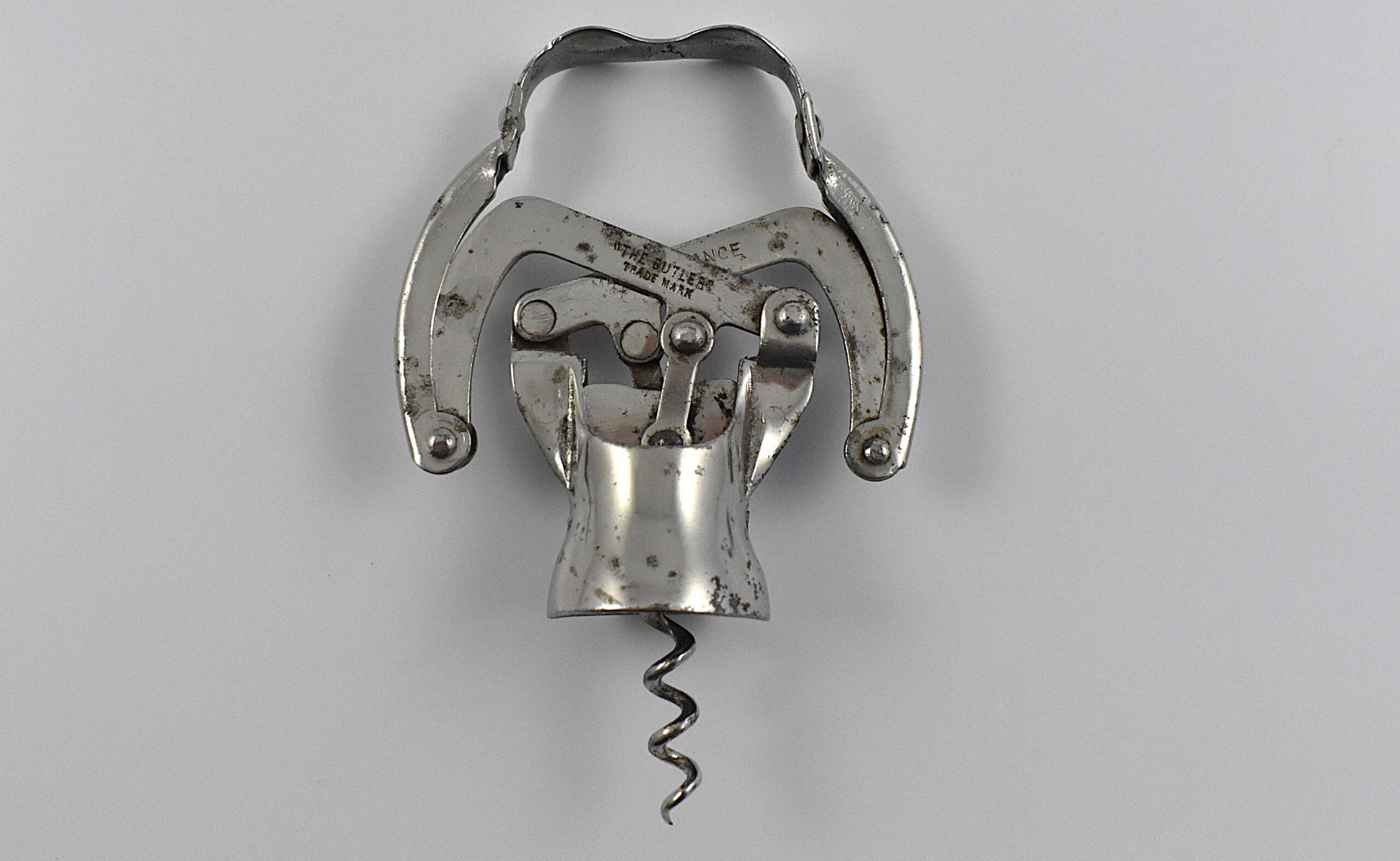 A French chrome plated corkscrew marked “THE BUTLER”, TRADE MARK, MADE IN FRANCE” - Image 2
