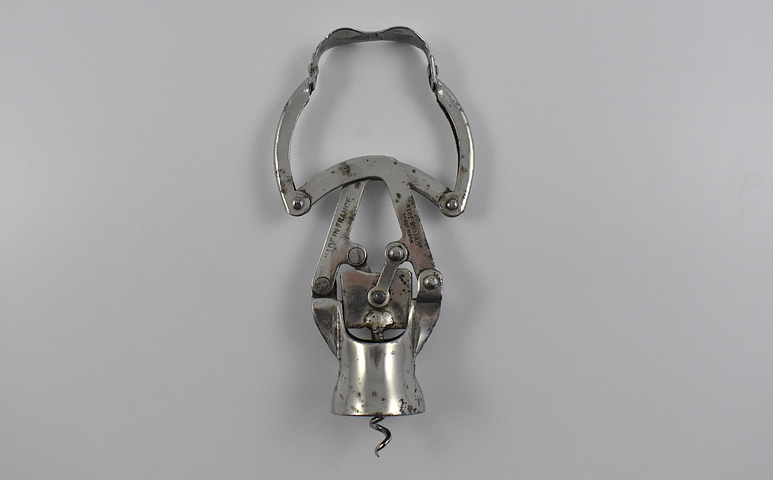 A French chrome plated corkscrew marked “THE BUTLER”, TRADE MARK, MADE IN FRANCE” - Image 3