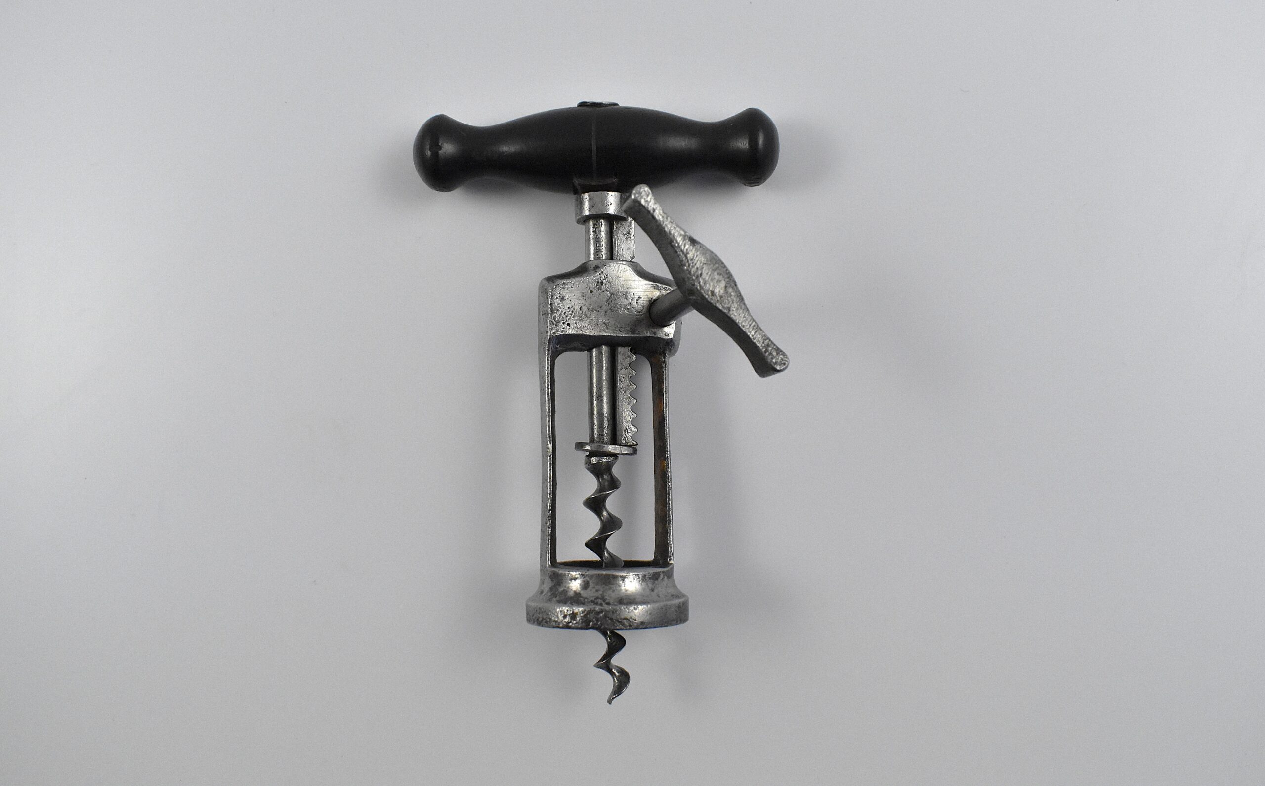 A German steel open frame corkscrew with side rack by J. A. HENCKELS as shown in the Henckels catalogue at the end of the 19th century.