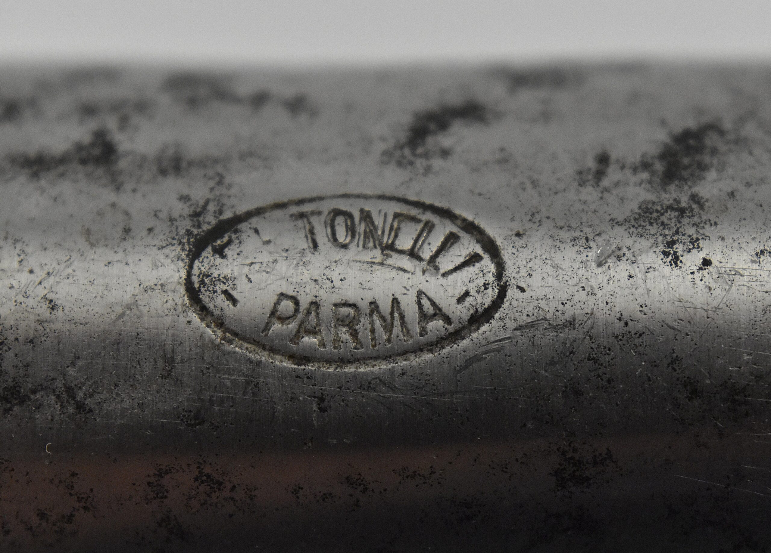An Italian steel slotted closed barrel frame corkscrew marked “F TONELLI PARMA". - Image 4