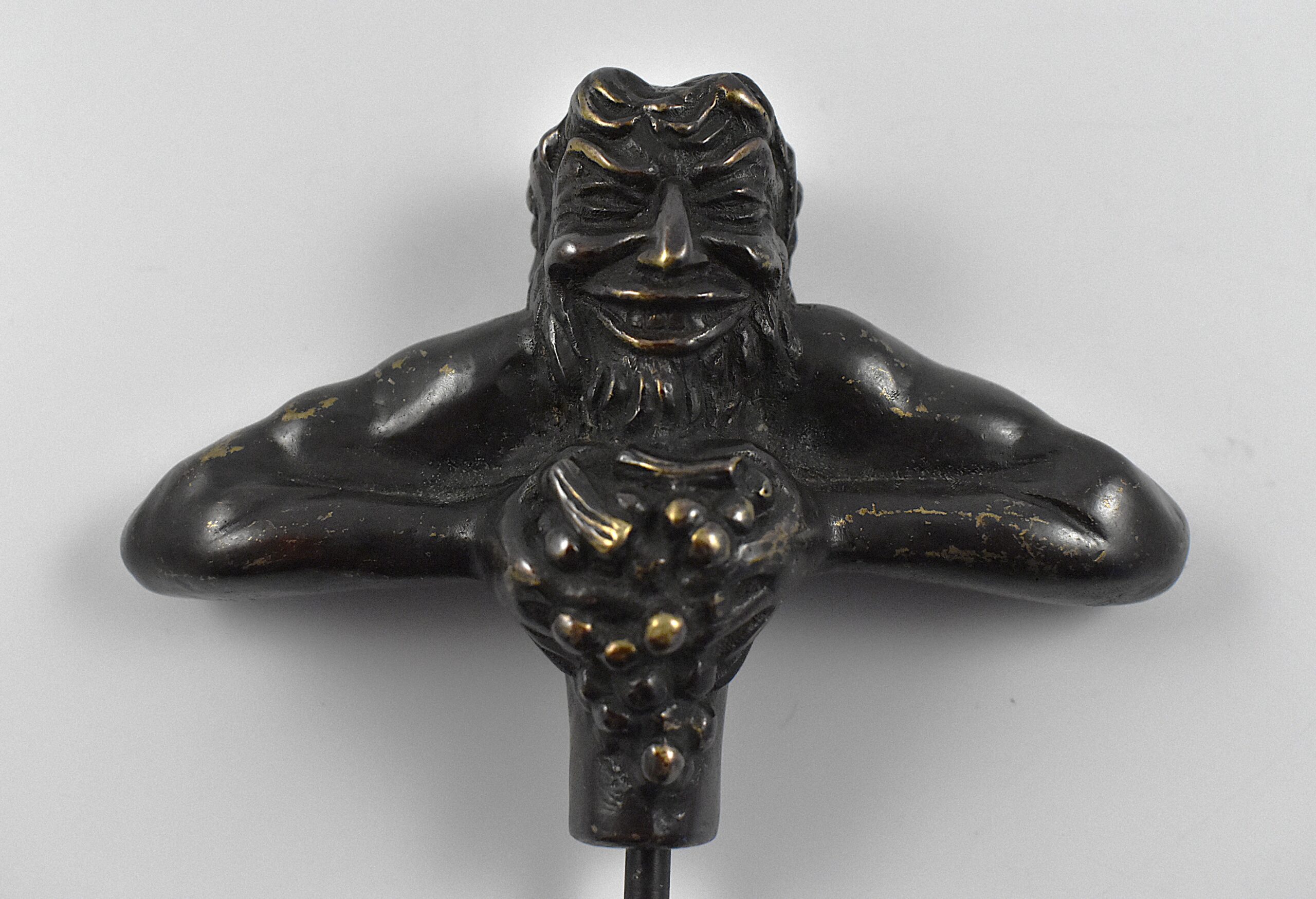 A bronze straight pull corkscrew with a representation of Bacchus squeezing a bunch of grapes. - Image 4