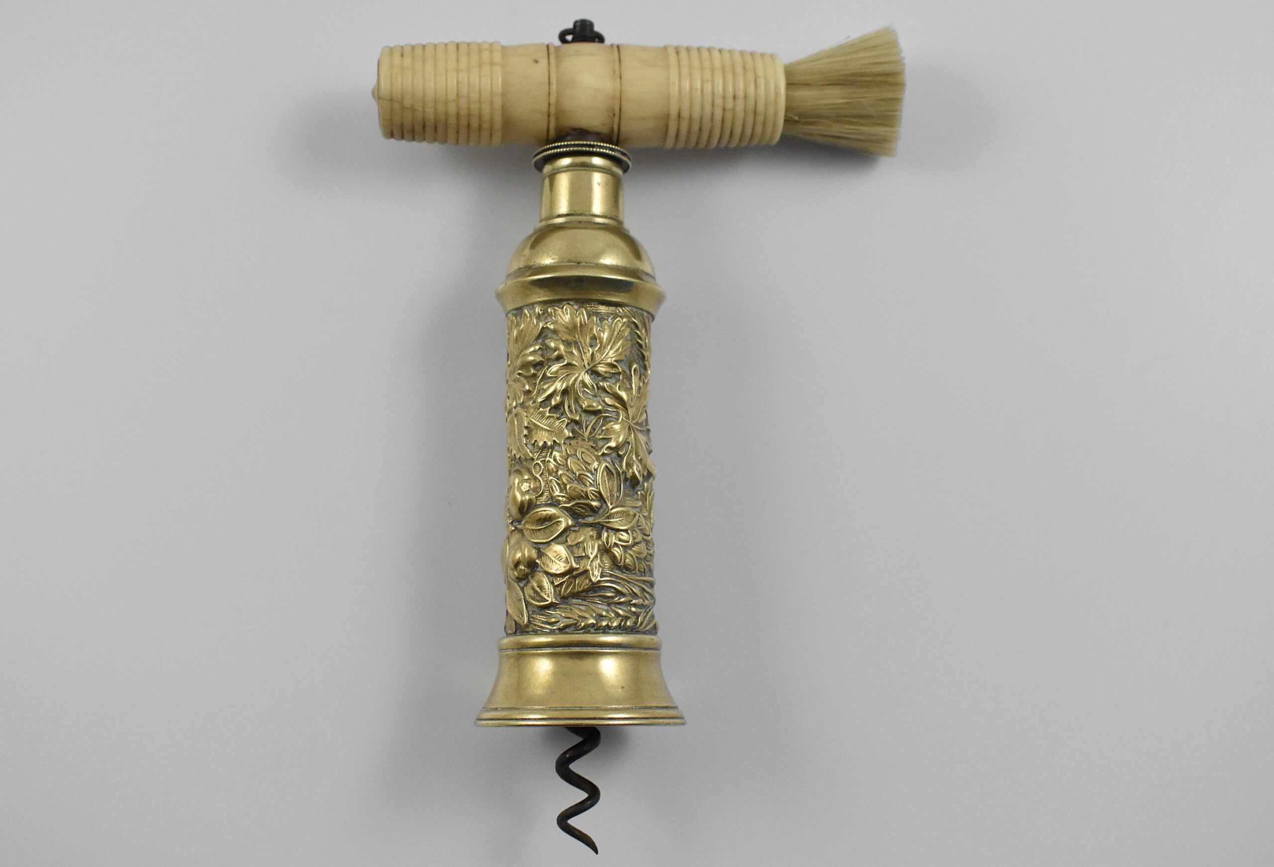 A rare and magnificent brass “Thomason” “Harvest barrel” or “Autumnal Fruits” corkscrew. - Image 2