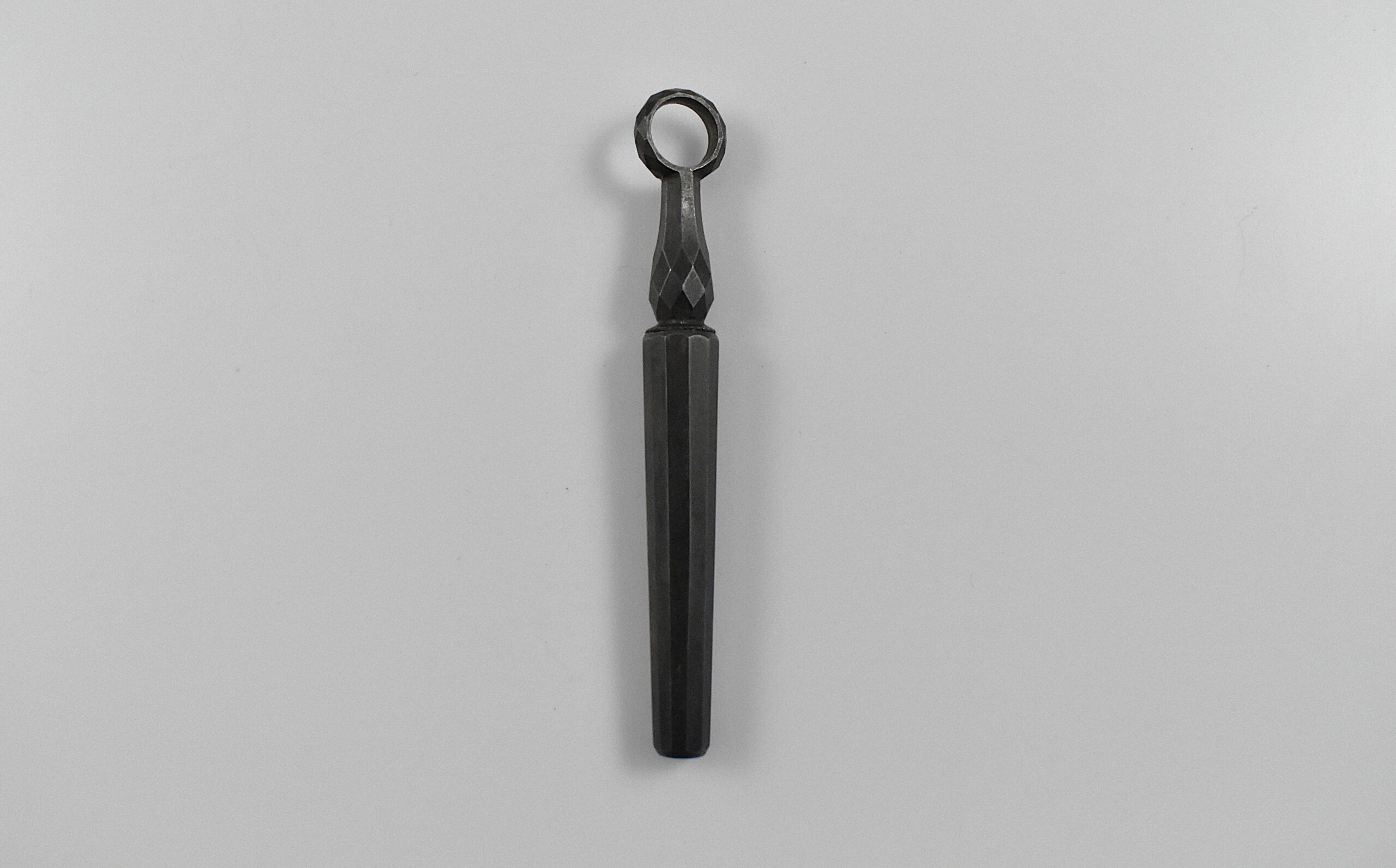 A magnificent early 19th century English faceted and polished steel picnic corkscrew.